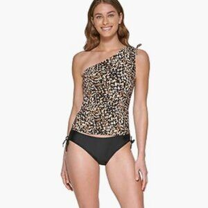 DKNY Women's Standard Triangle Halter Tank Top Bikini Bathing Suit Size M 7980